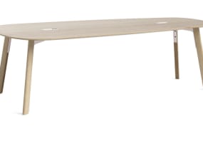 on white image of a Verlay table with wood legs