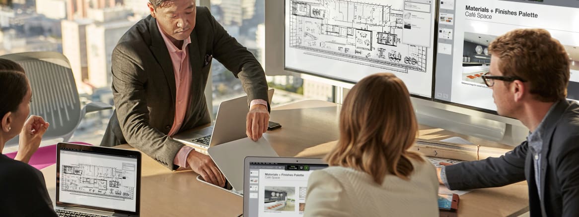 media:scape Dual Monitor D-Shape Table Environment
