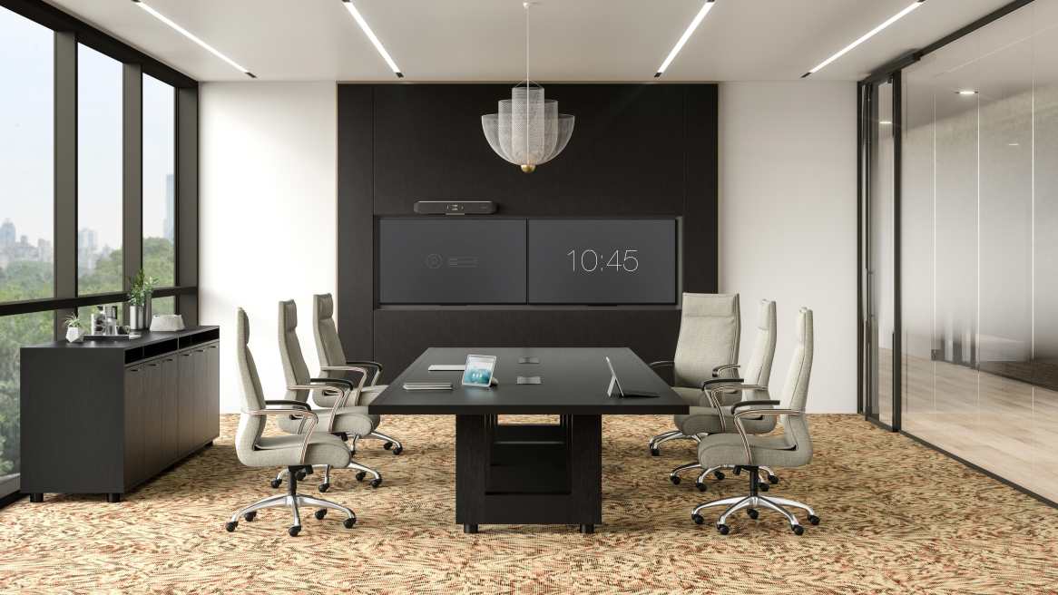 Convene Rectangular Laminate Top Rectangular Base Conference Table